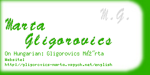 marta gligorovics business card